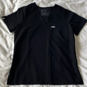 Figs Women’s XS Black Caterina One Pocket Scrub Top